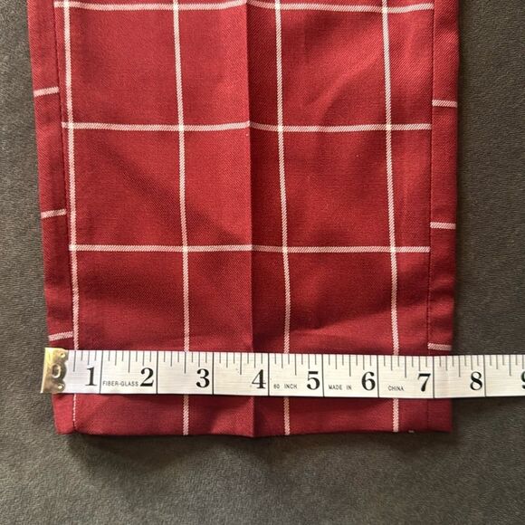 Men’s Check Plaid 3 Piece Suit Double Breasted Peak Lapel 42 Jacket 38 Pants NEW - Picture 13 of 16